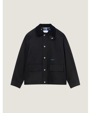 Givenchy Giacca Field in cotone con fodera a quadri - Blu