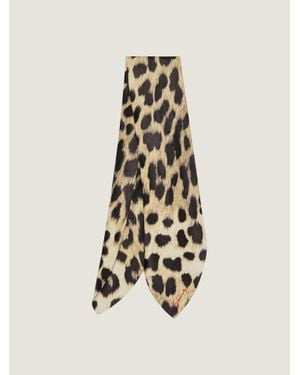 Givenchy Sciarpa in pelle con stampa leopardata - Neutro