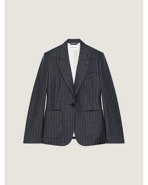 Givenchy Single-Breasted Striped Jacket - Blue