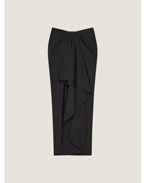 Givenchy Long Wrapped Skirt - Black