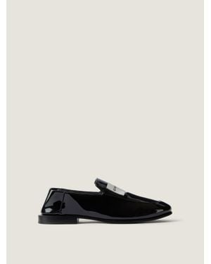 Givenchy Mocassini Label in pelle verniciata - Bianco