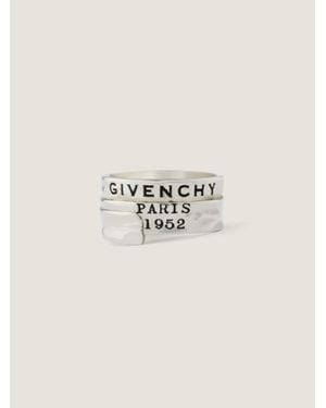 Givenchy Bague Tape en métal et émail - Neutre