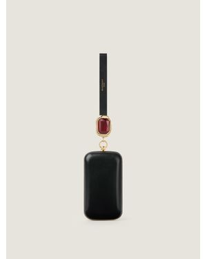 Givenchy Minaudière en cuir nappa avec bijou en cristal - Neutre