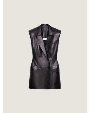Givenchy Double-Breasted Sleeveless Jacket - Black