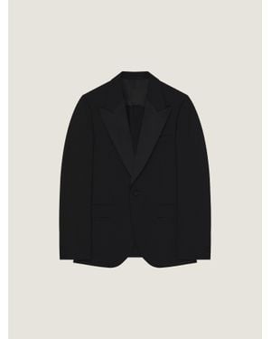 Givenchy Giacca monopetto destrutturata in lana e mohair - Nero