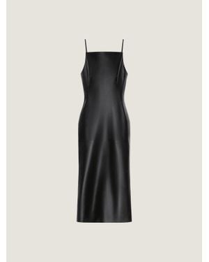 Givenchy Sliced Midi Dress In Nappa Leather - White
