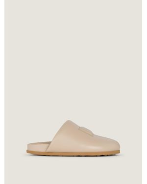 Givenchy Mules plates Label en cuir nappa - Neutre