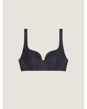 Givenchy Top reggiseno in denim grezzo - Blu