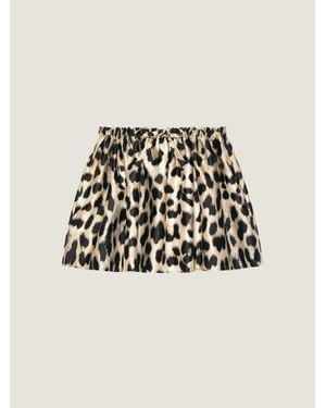 Givenchy Mini jupe plissée en jacquard léopard - Noir