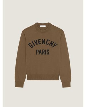 Givenchy Pullover Couture Seam in maglia con dettaglio Paris - Neutro