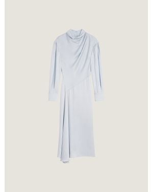 Givenchy Abito midi drappeggiato in crêpe satin - Bianco