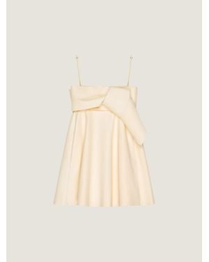 Givenchy Abito mini con spacco in nappa con fiocco - Neutro