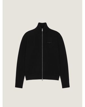 Givenchy Cardigan Couture Seam con zip in lana e cashmere - Nero