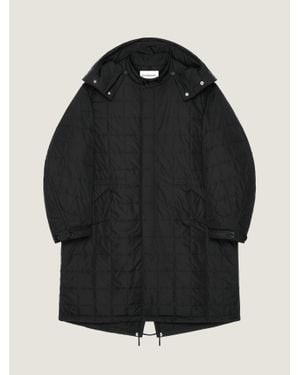 Givenchy Couture Seam Quilted Parka With Paris - Black