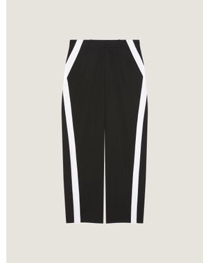 Givenchy Pantalon Couture Seam en coton avec gros grain - Noir