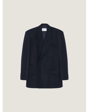 Givenchy Deconstructed Peaked Lapel Jacket - Blue