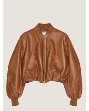 Givenchy Cropped Cocoon Bomber - Brown