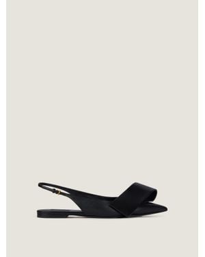 Givenchy Twisted Ribbon Flat Slingbacks - White