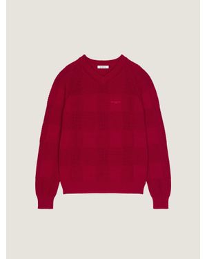Givenchy Checked Jumper - Red