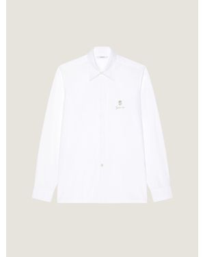 Givenchy Camicia slim fit in cotone con ricamo di perle - Bianco