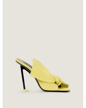 Givenchy Mules à talons Boudoir en cuir nappa avec nœud - Jaune