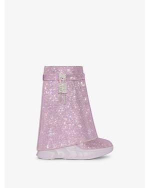 Givenchy Shark Lock Biker Ankle Boots - Pink