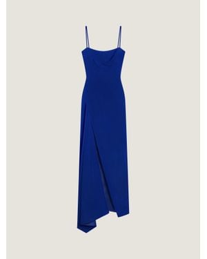 Givenchy Abito lungo con spacco in velluto - Blu