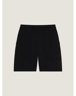 Givenchy Herringbone Bermuda Shorts With Jacquard - Black
