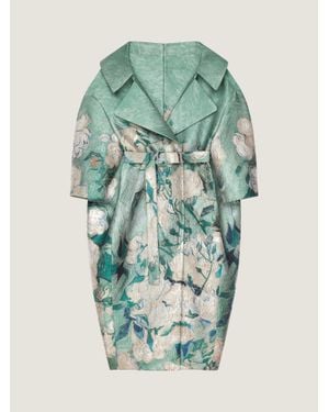 Givenchy Slashed Long Coat - Green