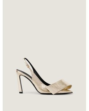 Givenchy Twisted Ribbon Slingbacks Pumps - Natural