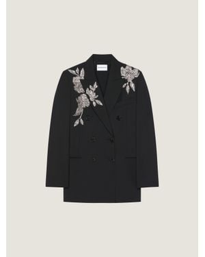 Givenchy Double-Breasted Slashed Jacket - Black