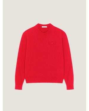 Givenchy Pullover Couture Seam in lana e cachemire - Rosso