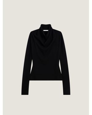 Givenchy Pull drapé en laine - Noir