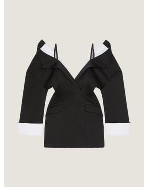 Givenchy Slashed Mini Tailored Dress - Black