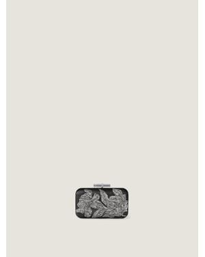 Givenchy Pout Evening Clutch With Sequins Floral Embroideries - White