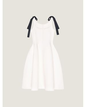 Givenchy Abito midi in maglia compatta con fiocchi - Neutro