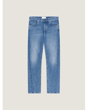 Givenchy Couture Seam Straight Fit Shadow Washed Jeans - Blue