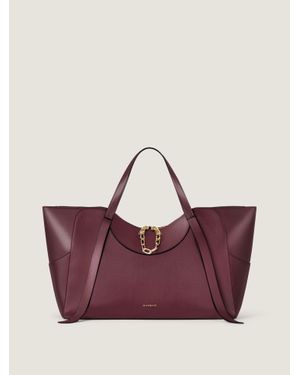 Givenchy Borsa The Snatch grande in pelle fiore - Viola