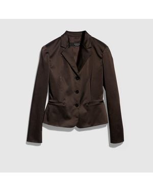 Gucci Stretch Acetate Duchesse Jacket, Size 44 It, Ready-To-Wear - Black