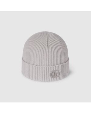 Gucci Gorro De Cashmere Con Parche, Talla - Gris