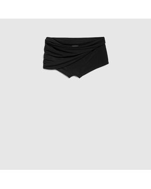 Gucci Crêpe Jersey Draped Shorts, Ready-To-Wear - Black