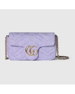 Gucci Gg Marmont Mini-Schultertasche - Lila