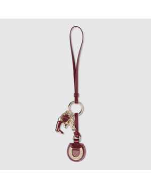 Gucci Ciondolo Da Borsa A Forma Di Ferro Di Cavallo - Rosso