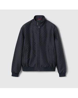 Gucci Gg Ripstop Zip Jacket - Blue