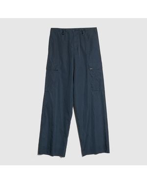 Gucci Lightweight Matt Technical Cotton Trousers - Blue
