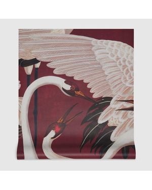 Gucci Papel Pintado Con Estampado De Garza - Morado