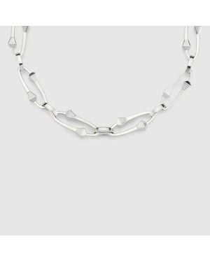 Gucci Collier Entrelacé Chiodo - Métallisé