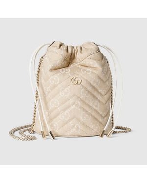 Gucci Bolso Bombonera Gg Marmont Tamaño Pequeño - Neutro
