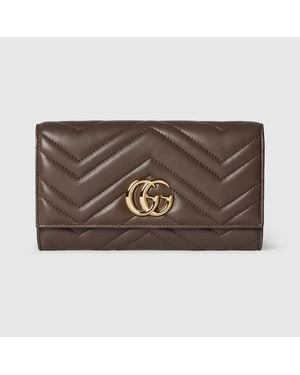 Gucci Lange Brieftasche Gg Marmont - Braun