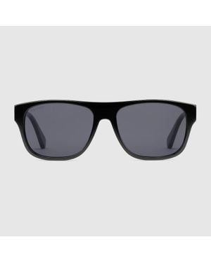Gucci Rectangular Frame Sunglasses - Black